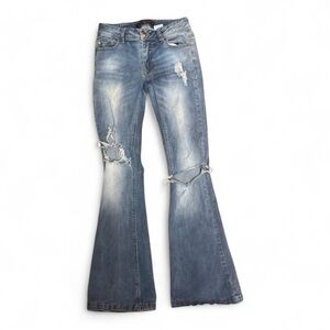 Boom Boom Jeans Blue Flare Wide Leg Denim